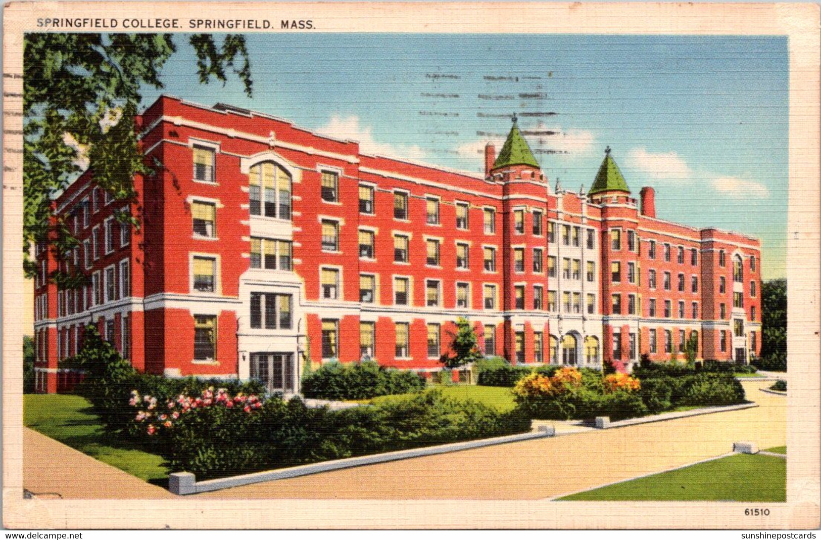 Massachusetts Springfield View Of Springfield College 1938 - Springfield