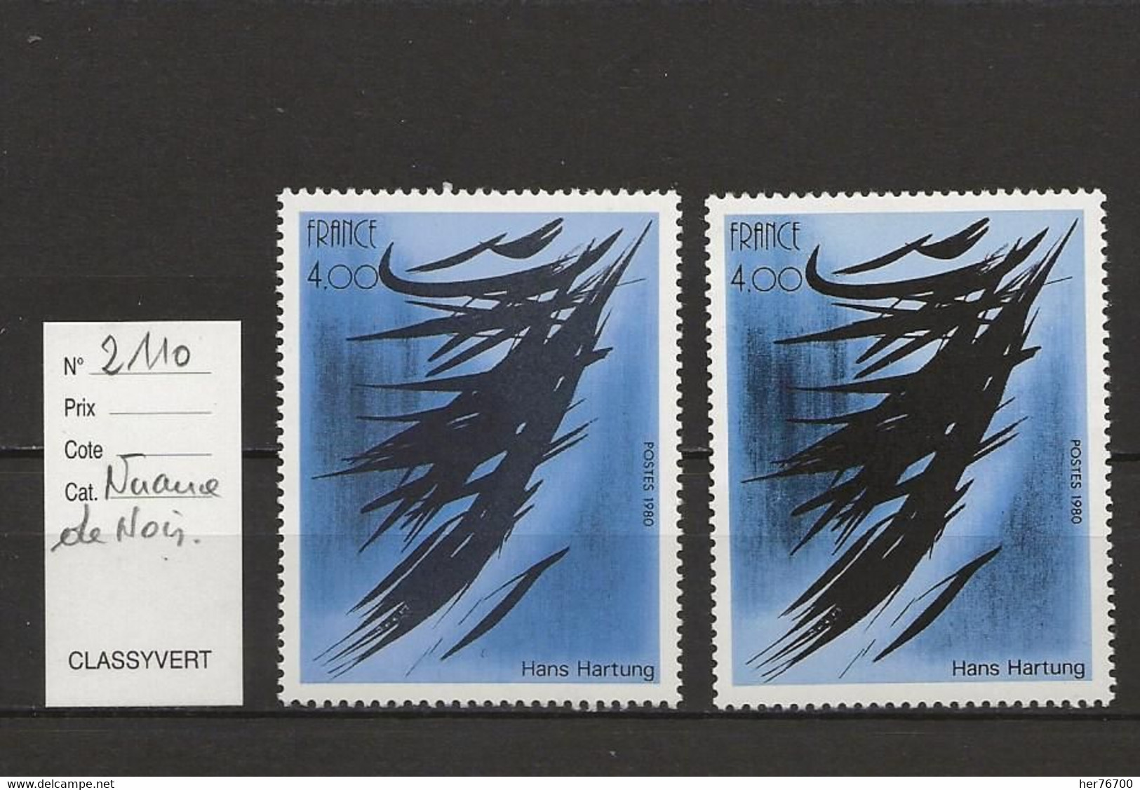 VARIETE FRANCAISE N° YVERT 2110 - Unused Stamps