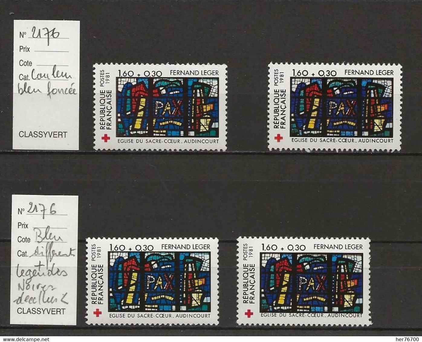 VARIETE FRANCAISE N° YVERT 2176 - Unused Stamps