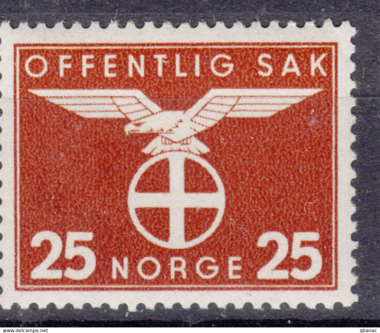 Norway 1942/1944 Postage Due Mi#49 Mint Never Hinged - Ongebruikt