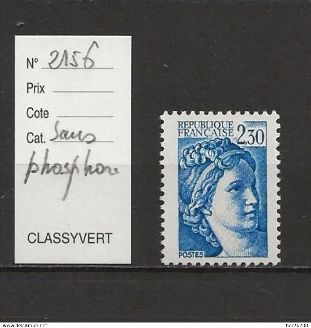 VARIETE FRANCAISE N° YVERT 2156 - Neufs