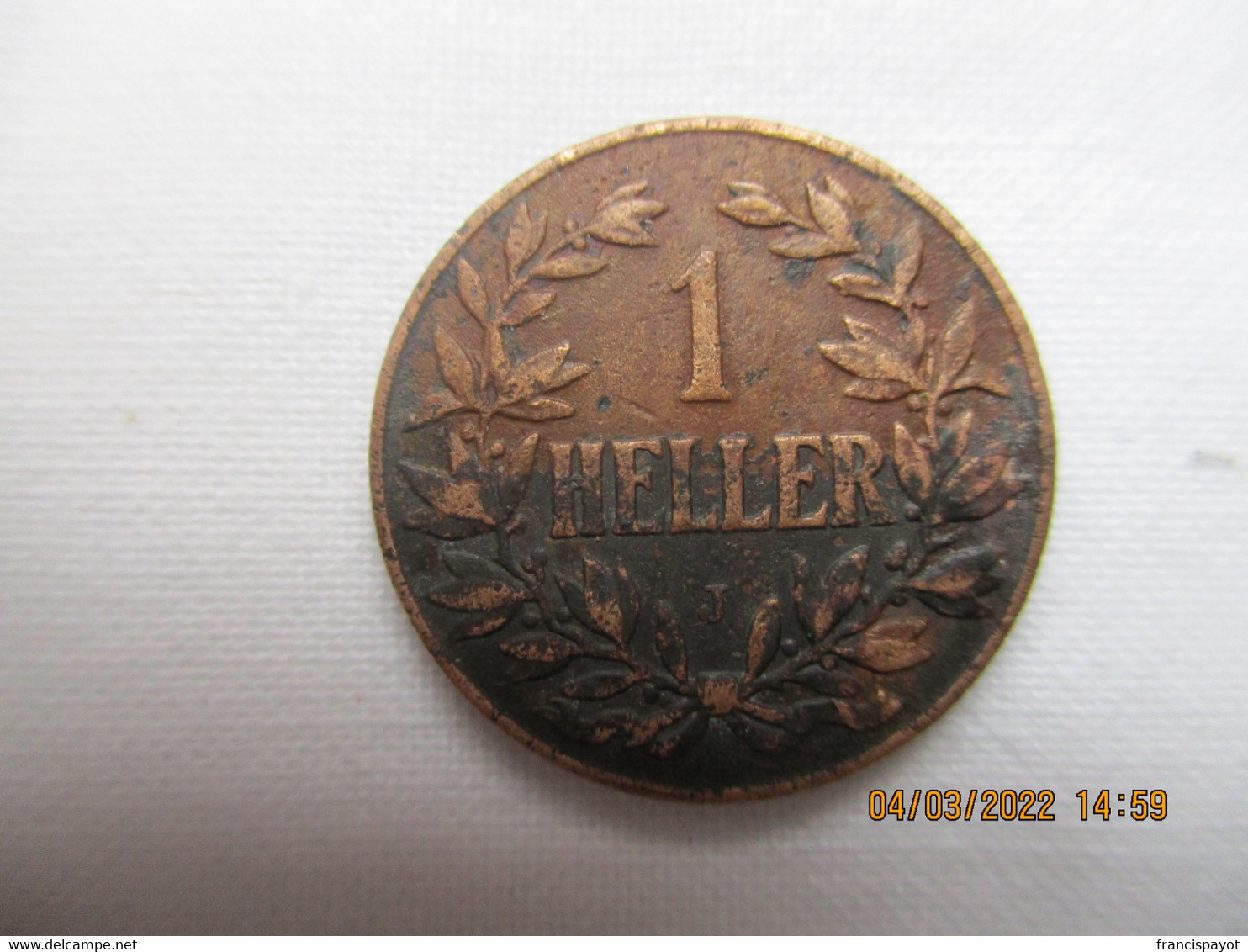German East Africa: 1 Heller 1908 - German East Africa