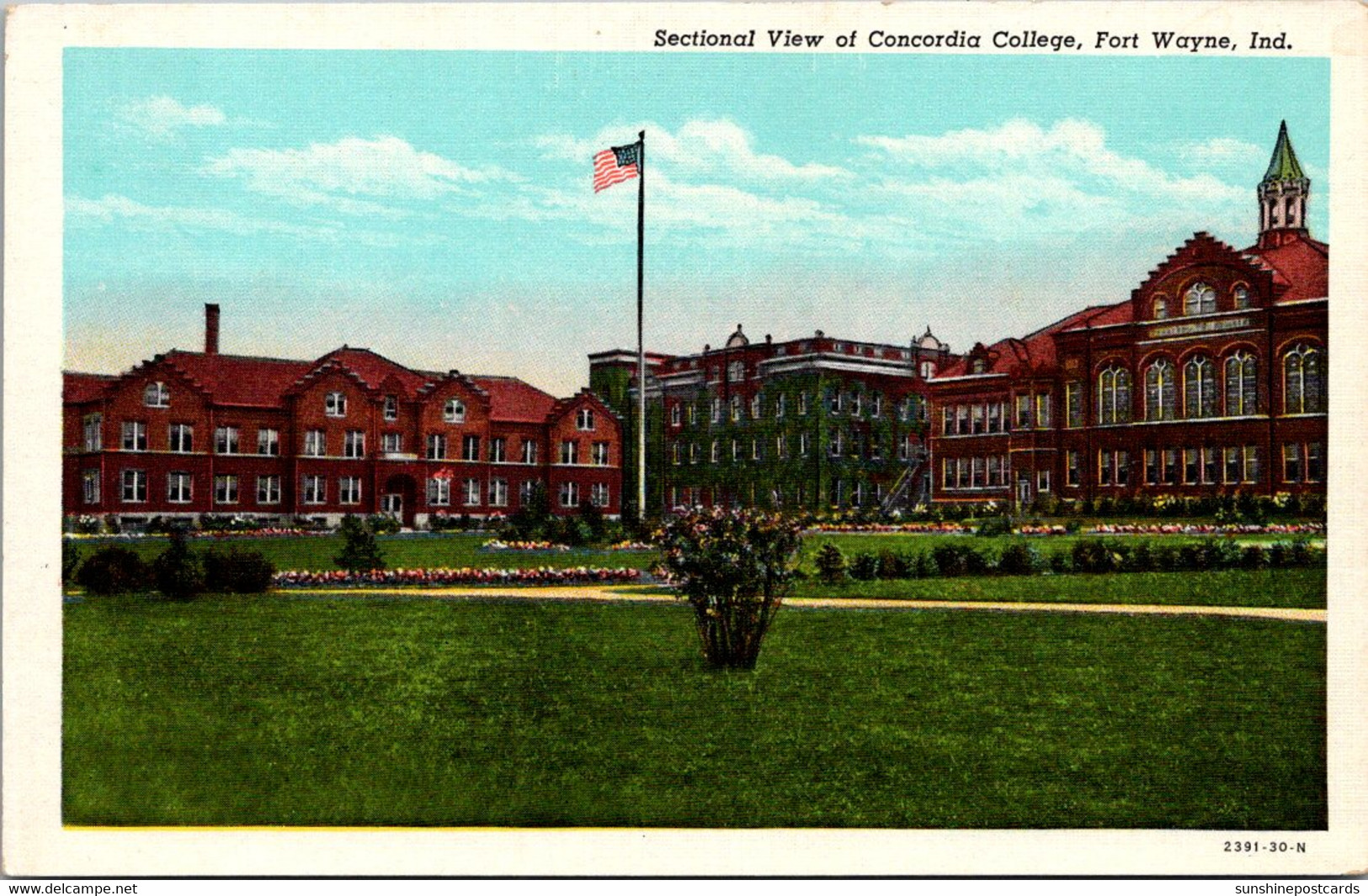 Indiana Fort Wayne Sectional View Of Concordia College Curteich - Fort Wayne