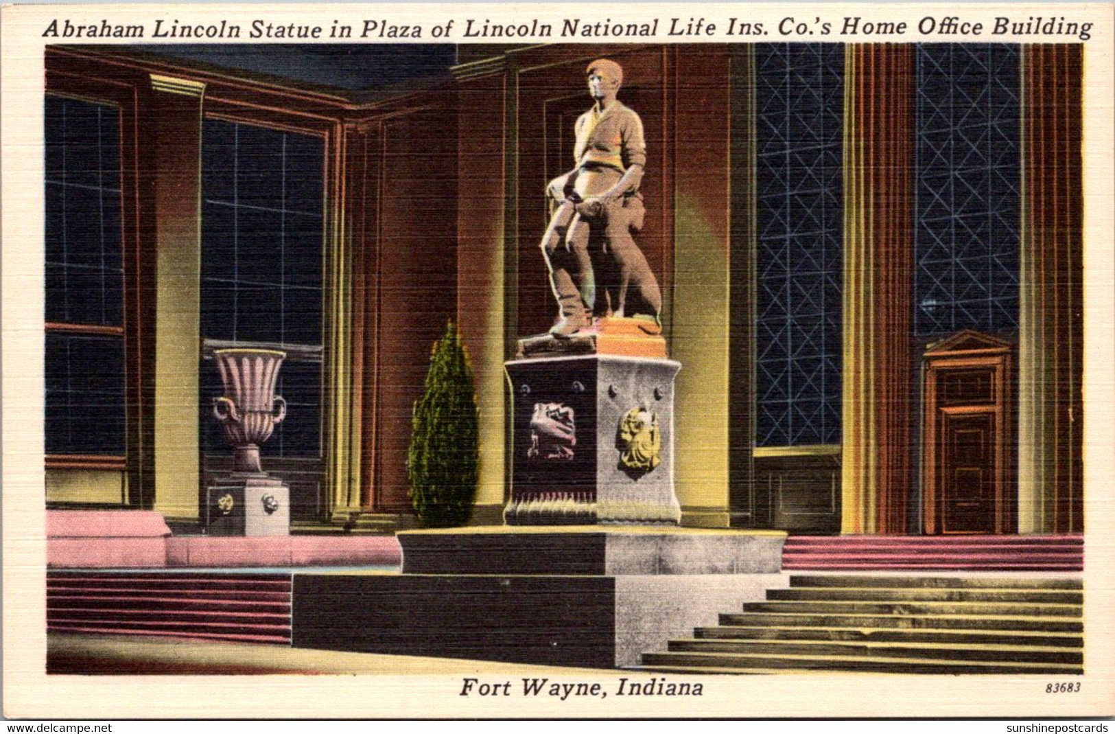 Indiana Fort Wayne Abraham Lincoln Statue In Plaza Of Lincoln National Life Insurance Company Home Office Building - Fort Wayne