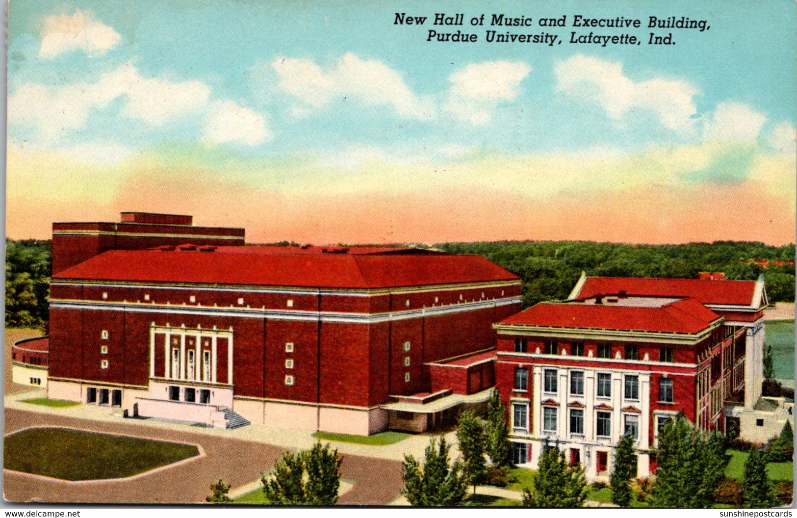 Indiana Lafayette New Hall Of Music And Executive Building Purdue University Curteich - Lafayette