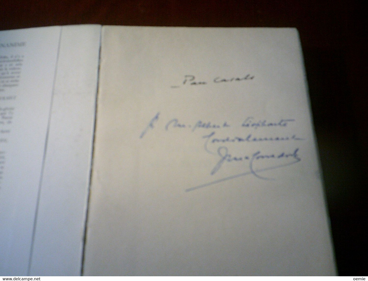 AUTOGRAPHE  AVEC DEDICASSE  DE 1955  DE  PABLO CASALS   °  J.MA.CORREDOR  CONVERSATION AVEC   /  EDITEUR  ALBIN MICHEL - Otros & Sin Clasificación