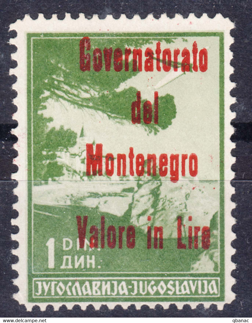 Italy Occupation Of Montenegro 1942 Governatorato Red Mi#45 A Sassone#19 MNG - Montenegro