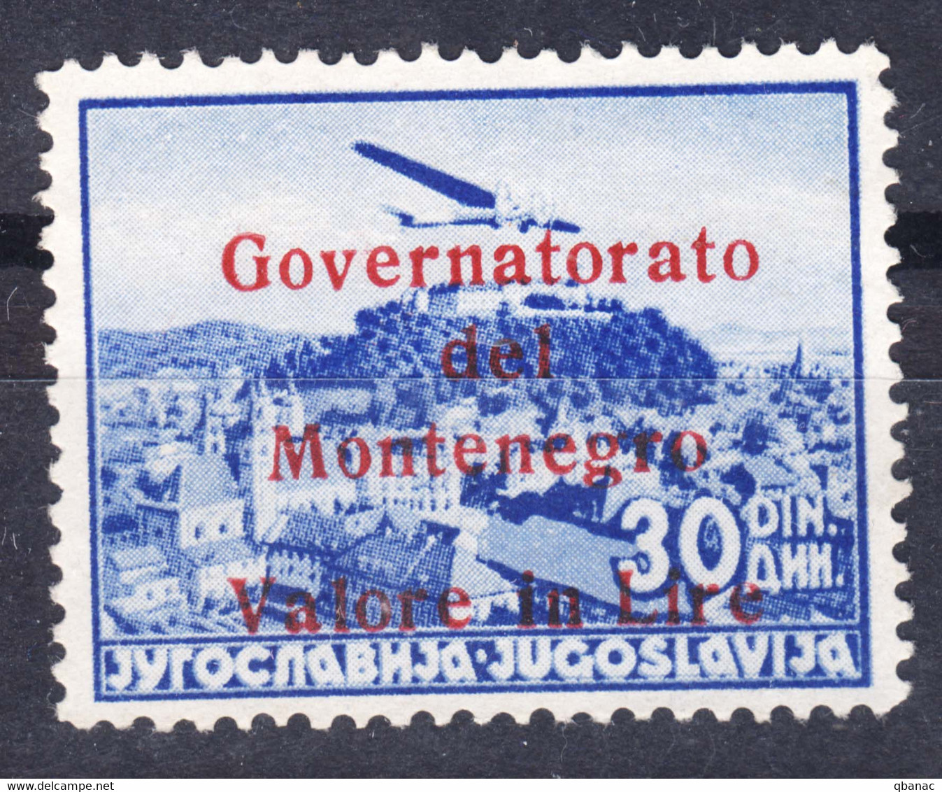 Italy Occupation Of Montenegro 1942 Governatorato Red Mi#51 A Sassone#25 MNG - Montenegro