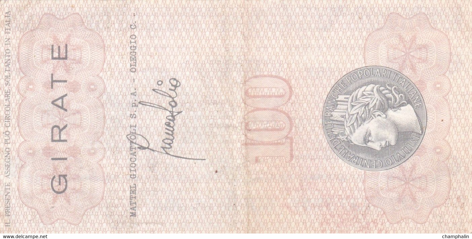 Italie - Billet De 100 Lire - Istituto Centrale Delle Banche Popolari - 31/01/1977 - Emissions Provisionnelles - Arona - [ 4] Provisional Issues