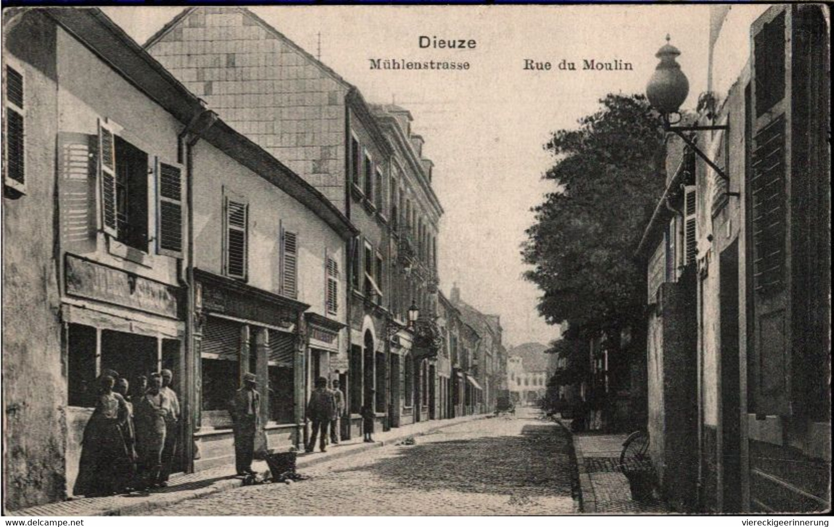 ! [57] Cpa Dieuze, Rue Du Moulin, 1913, Elsaß Lothringen - Dieuze