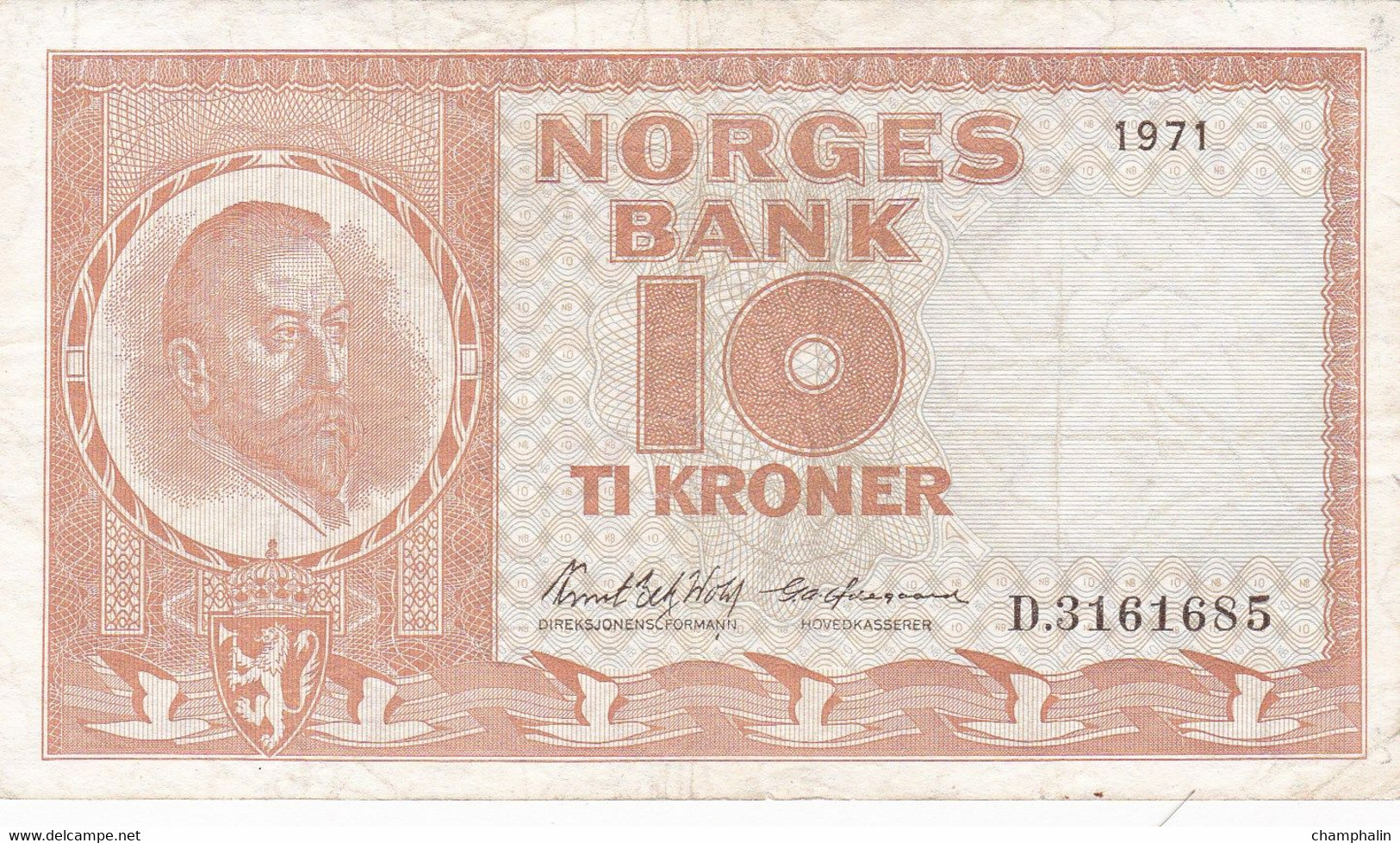 Norvège - Billet De 10 Kroner - C. Michelsen - 1971 - P31f - Norway