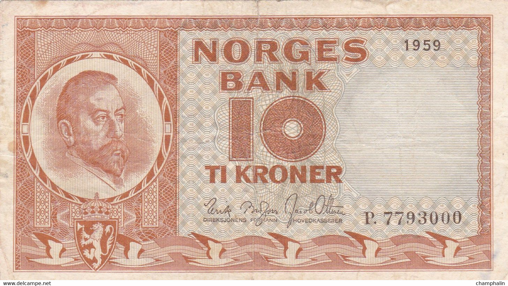 Norvège - Billet De 10 Kroner - C. Michelsen - 1959 - P31c - Norway