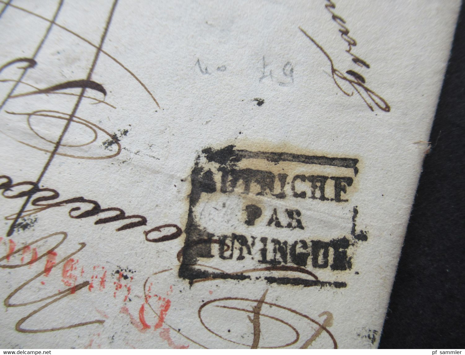 Italien Neapel / Naples Schiffspost ?! 7.10.1826 Autriche Par Huningue / Weitere Interessante Stempel Taxvermerk 16 - ...-1850 Préphilatélie