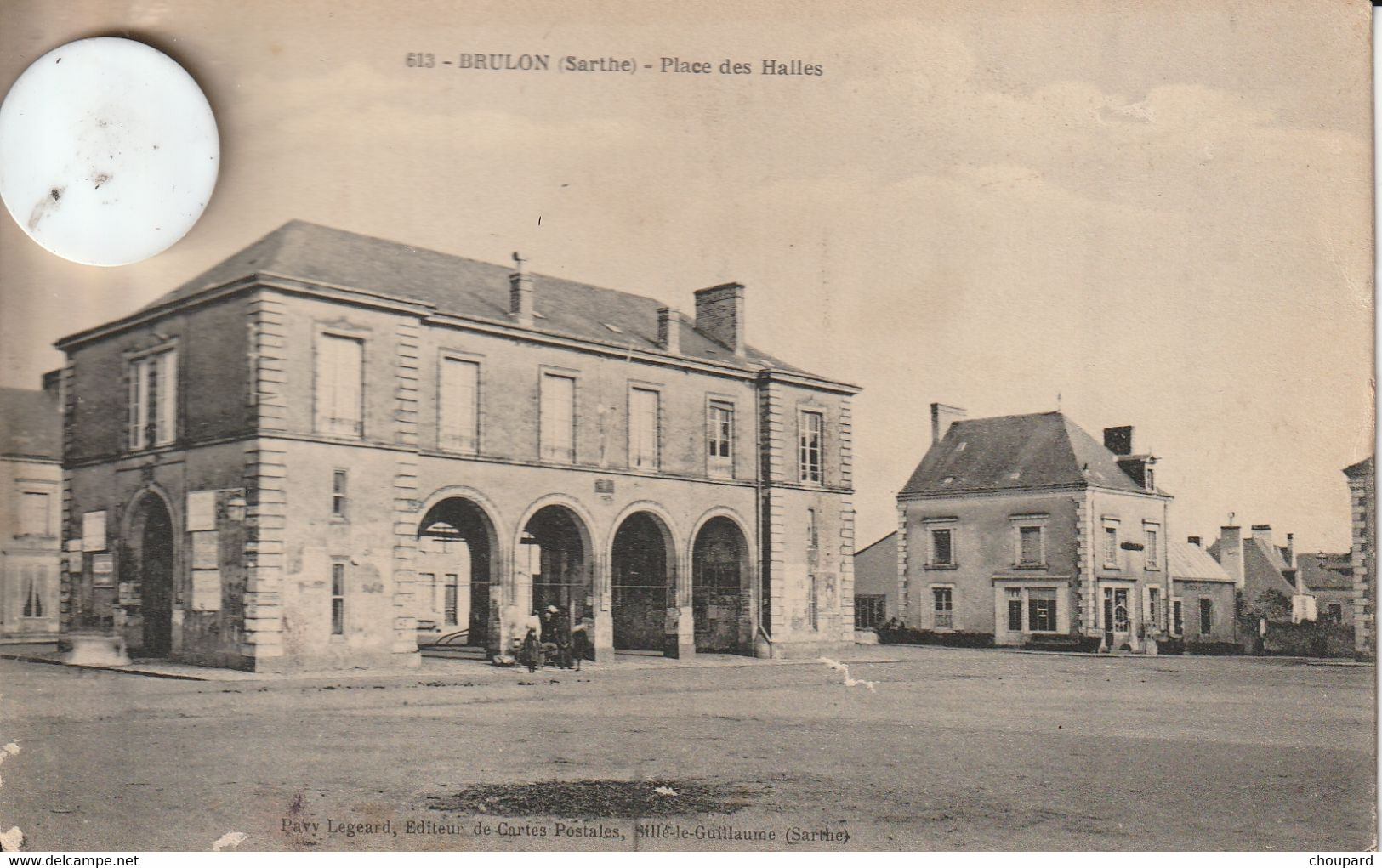 93 - Belle Carte Postale Ancienne  De  BRULON   Place Des Halles  ( Ecrite  ) - Brulon