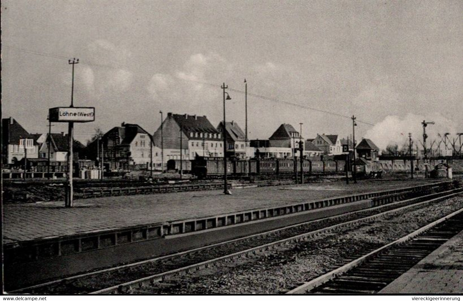 ! S/w Ansichtskarte Löhne In Westfalen, Bahnhof - Bahnhöfe Mit Zügen