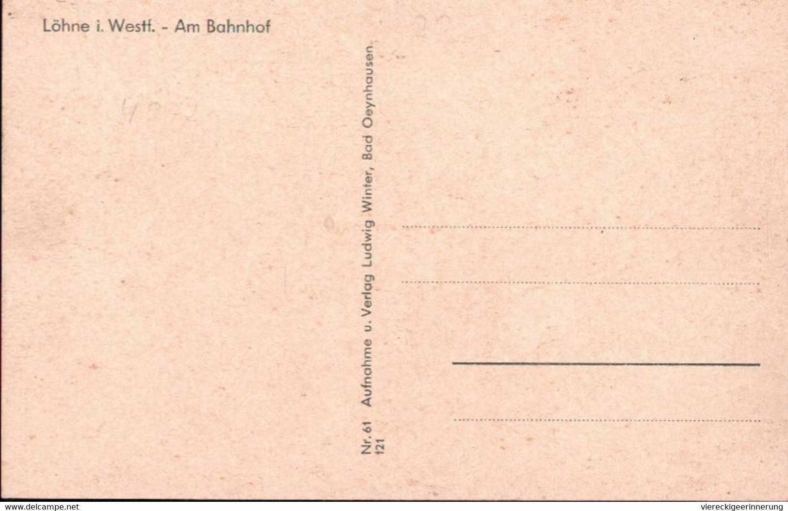 ! S/w Ansichtskarte Löhne In Westfalen, Bahnhof - Stations - Met Treinen