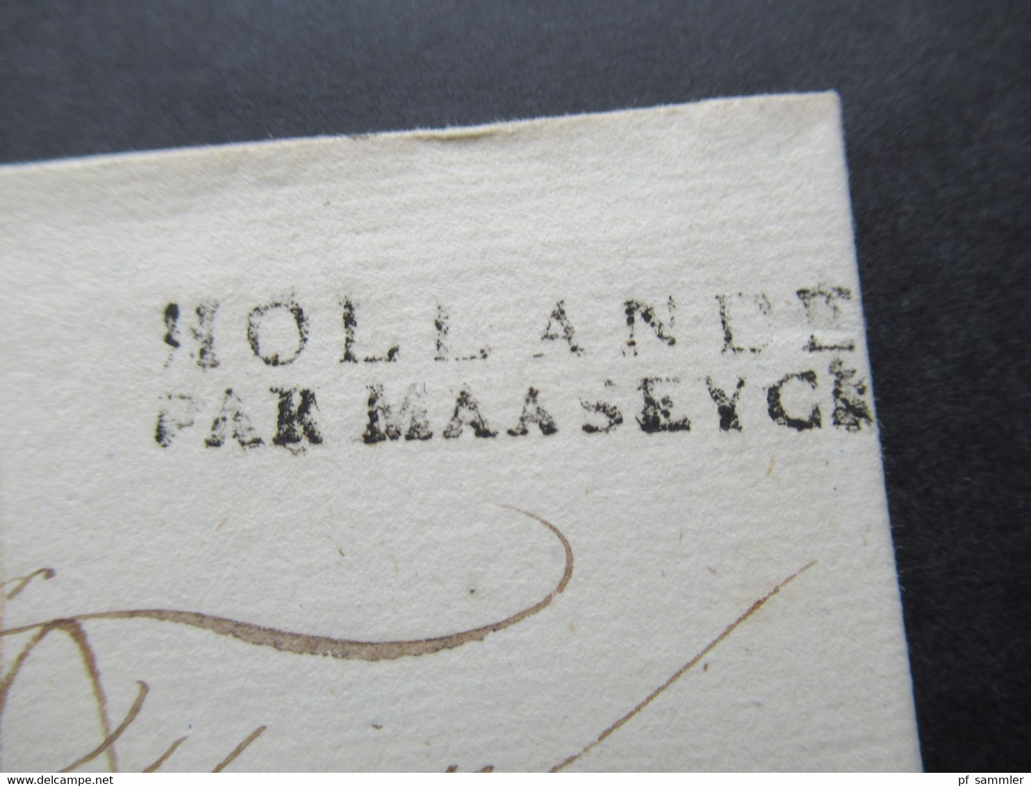 2.5.1806 Französische Besatzung  Amsterdam - Hodimont Schwarzer L2 Hollande Par Maaseyck Papierwasserzeichen Krone - 1794-1814 (Periodo Frances)