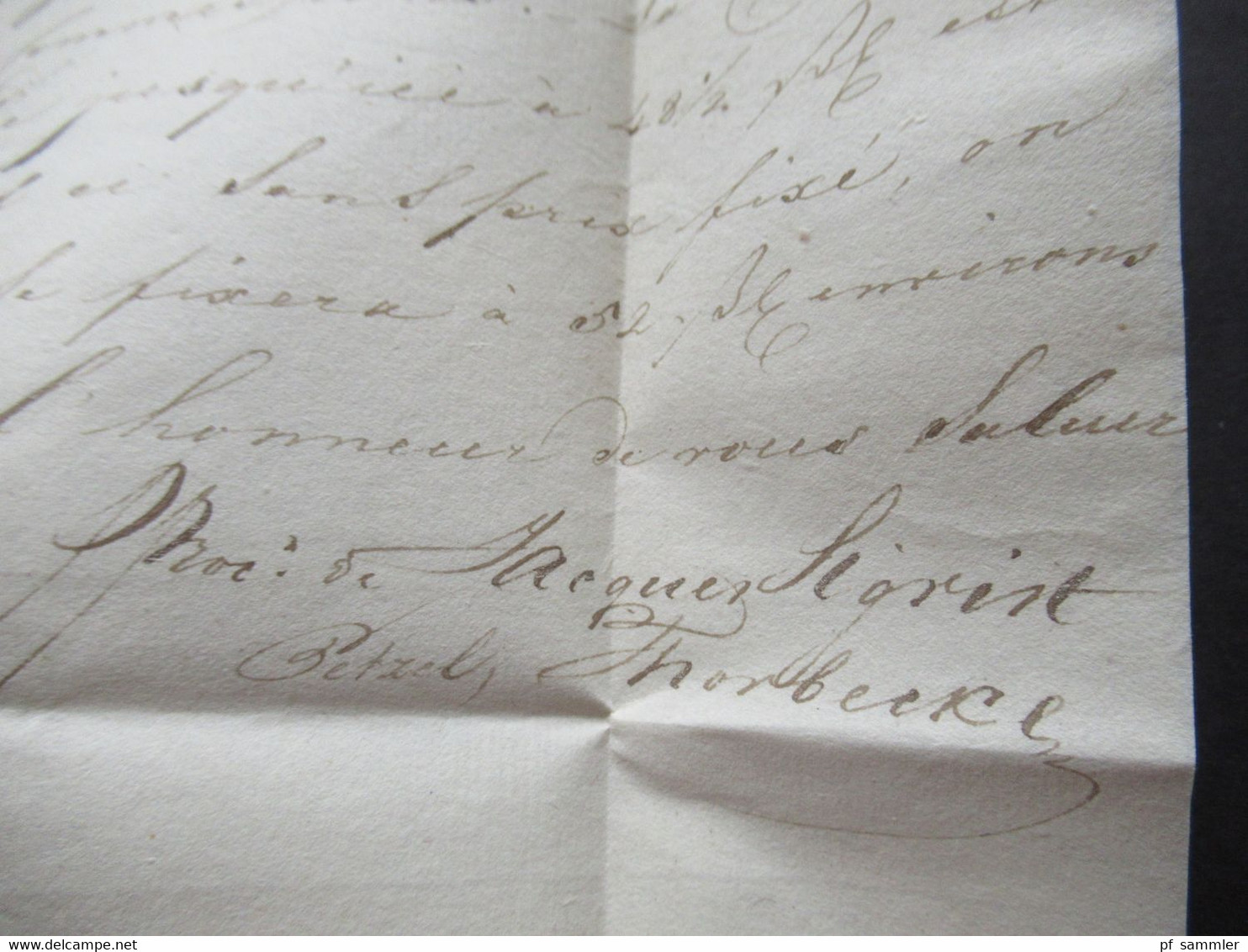 2.5.1806 Französische Besatzung  Amsterdam - Hodimont schwarzer L2 Hollande Par Maaseyck Papierwasserzeichen Krone