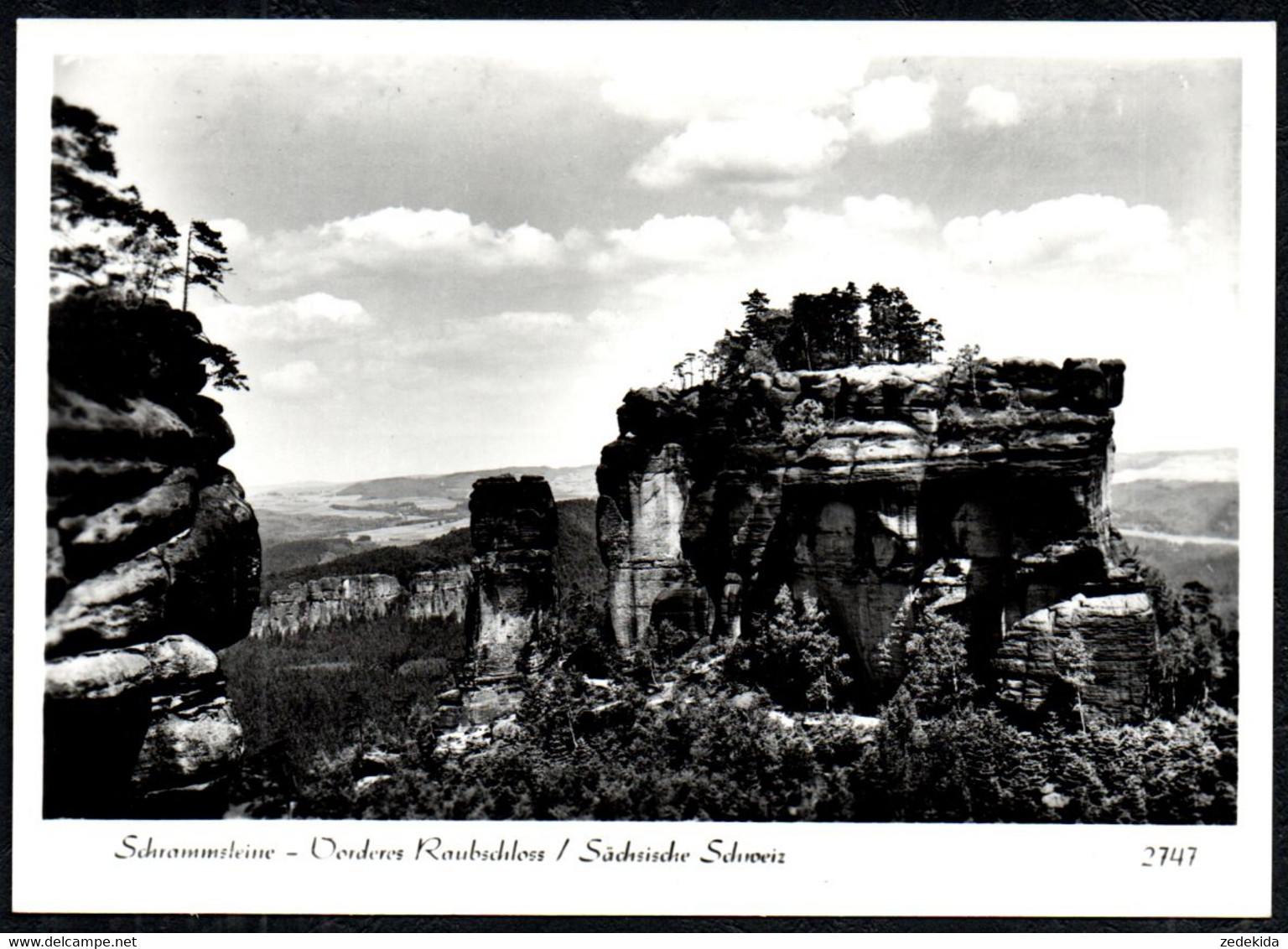 F0089 - Schrammsteine Vorderes Raubschloß Sächsische Schweiz - Foto Hering - Schmilka