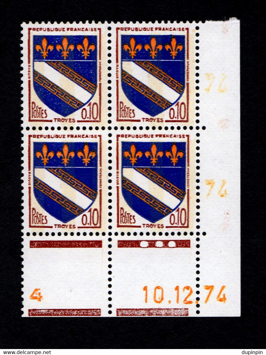 Armoiries De Villes Troyes 10c - Coin Daté 10.12.74 (3 Bandes De Phosphore) - 1970-1979