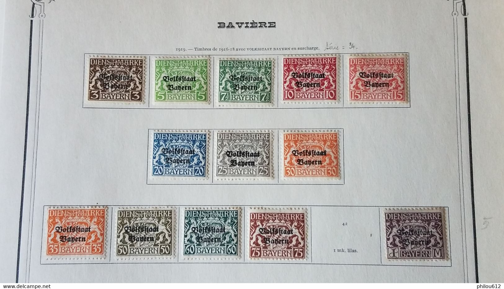 Bavière - Collection 1914-1920