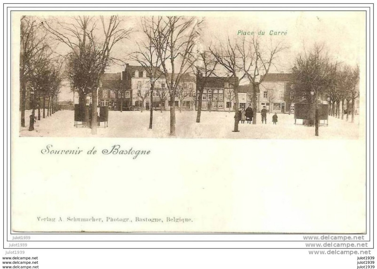 BASTOGNE ..--  Place Du Carré .  1908 Vers LIEGE ( Melle Elise VAN PROMEREN ) . Voir Verso . - Bastogne