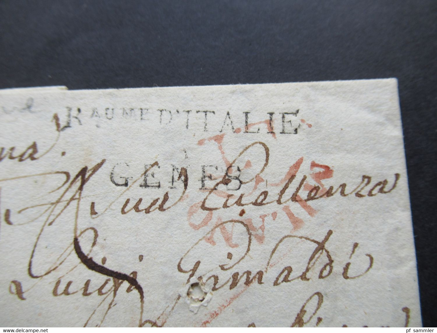 1808 Italien / Österreich Social Philately Sig. Luigi Grimaldi Stempel L2 R Aume D'Italie Genes / Milano In Wien Ges - 1. ...-1850 Prefilatelia