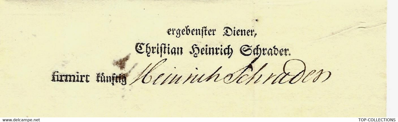 1796 TEXTE  EN ALLEMAND  MAGDEBOURG MAGDEBURG VILLE HANSEATIQUE => BORDEAUX SCHRODER & SCHYLER B.E.V.SCANS - Historical Documents