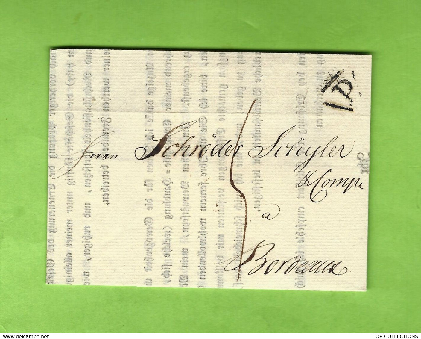 1796 TEXTE  EN ALLEMAND  MAGDEBOURG MAGDEBURG VILLE HANSEATIQUE => BORDEAUX SCHRODER & SCHYLER B.E.V.SCANS - Documentos Históricos