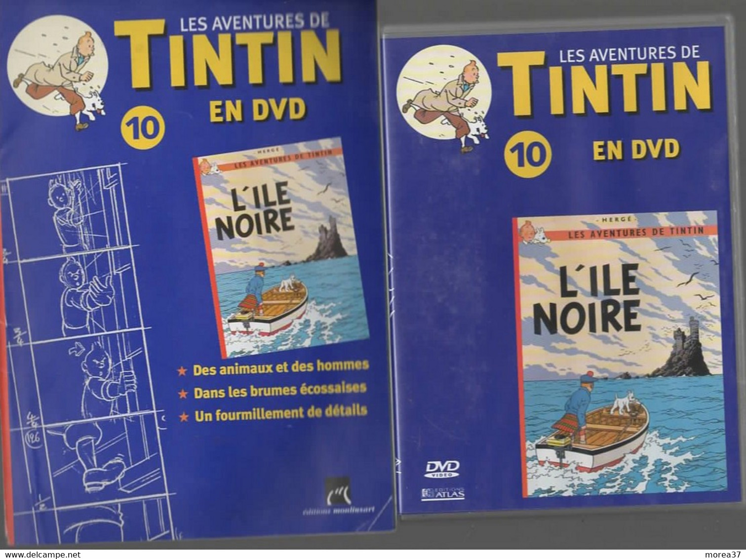 Les Aventures De TINTIN  L'ile Noire  N°10 Avec Fascicule - Dessin Animé