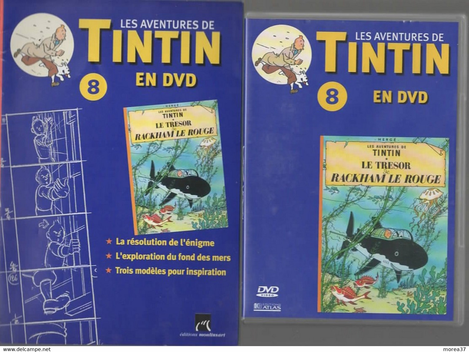 Les Aventures De TINTIN  Le Trésor De Rackham Le Rouge   N°8 Avec Fascicule - Animation