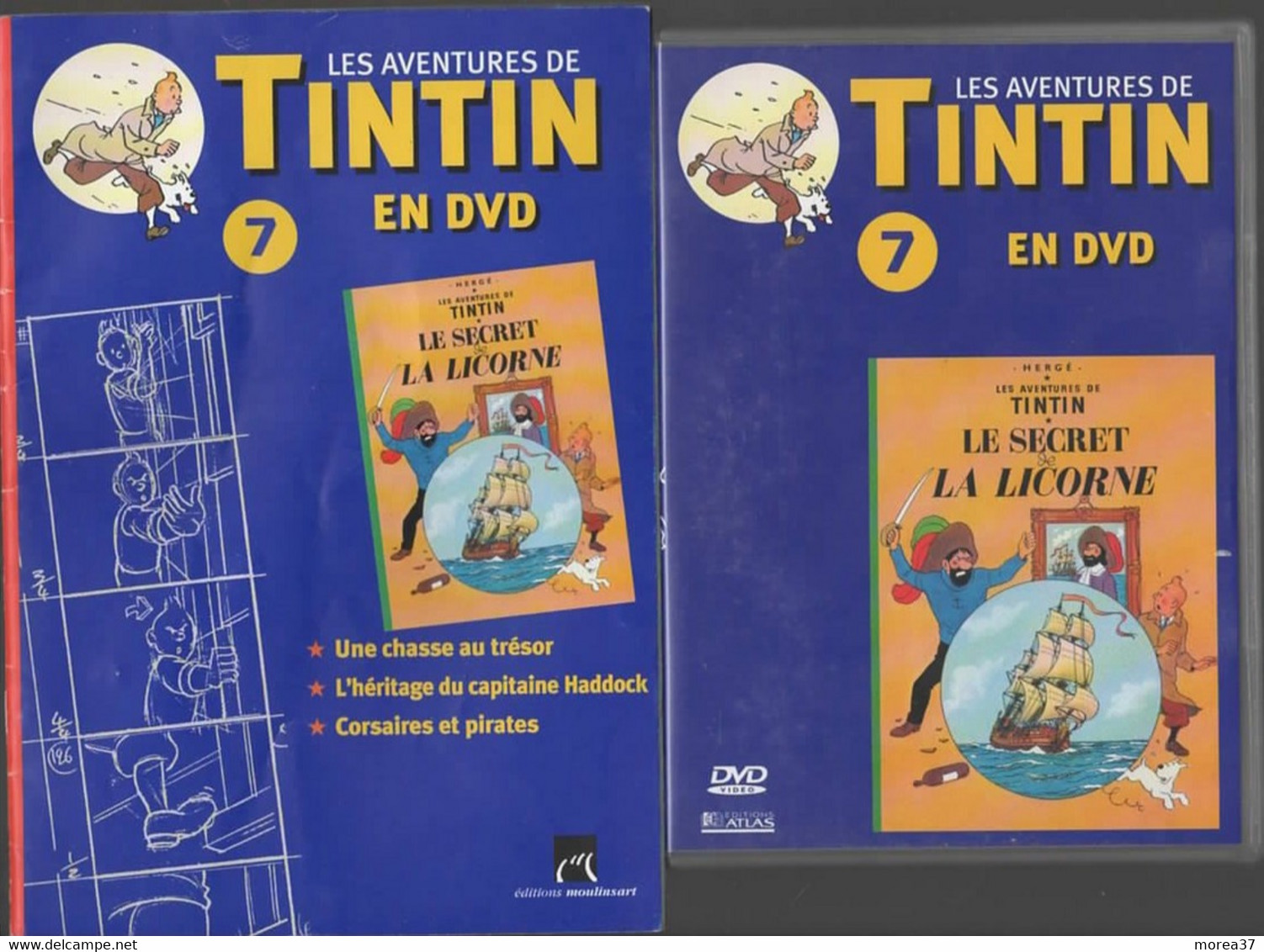 Les Aventures De TINTIN  Le Secret De La Licorne  N°7 Avec Fascicule - Dibujos Animados