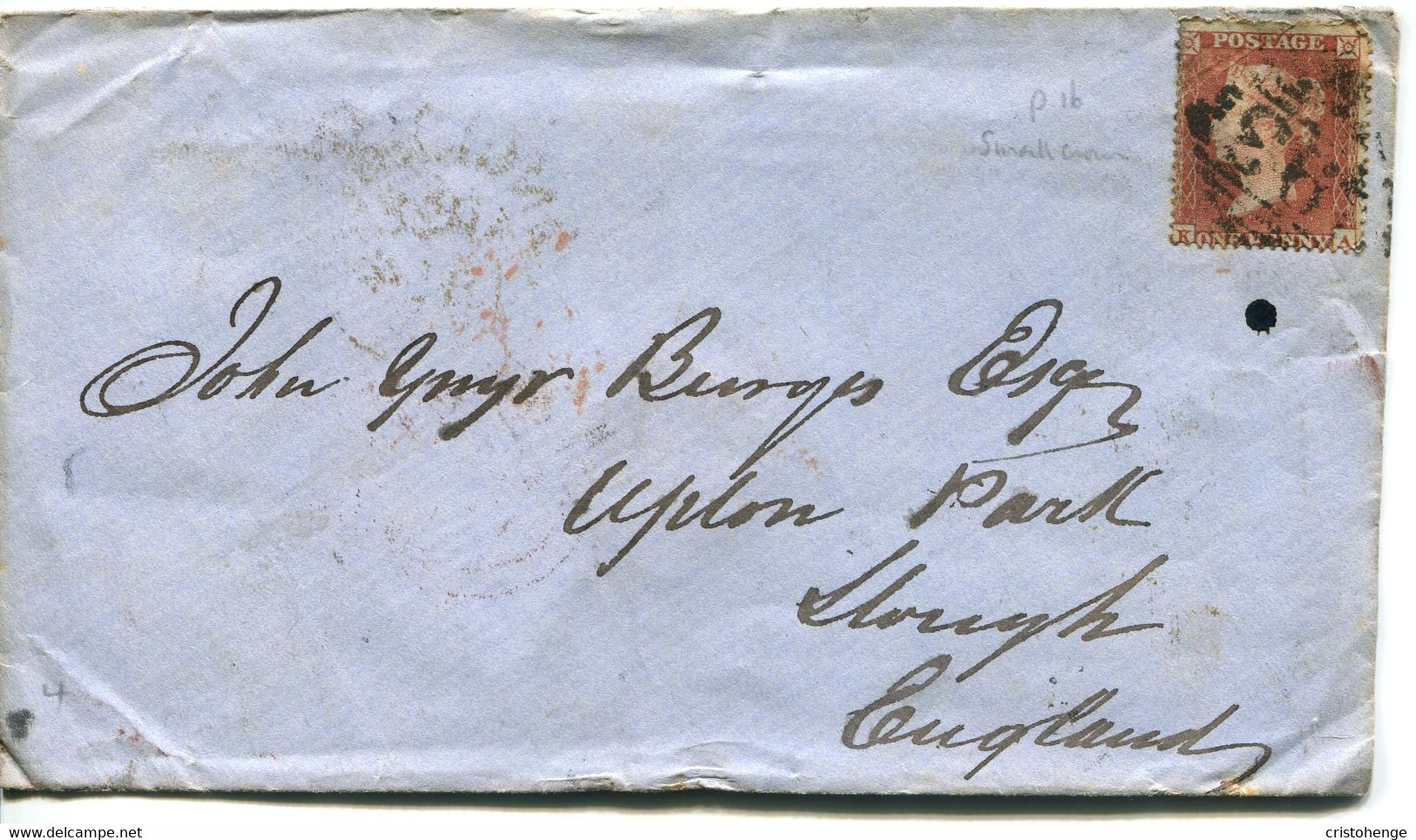 Ireland 1854 Dungannon '193' Cover To Slough - 1d Red P.16 - Vorphilatelie