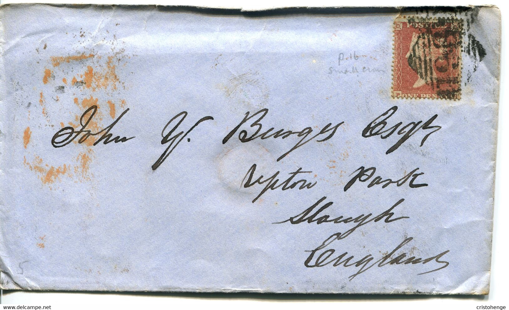 Ireland 1854 Dungannon '193' Cover To Slough - 1d Red P.16 - Donoughmore Straightline On Reverse - Vorphilatelie