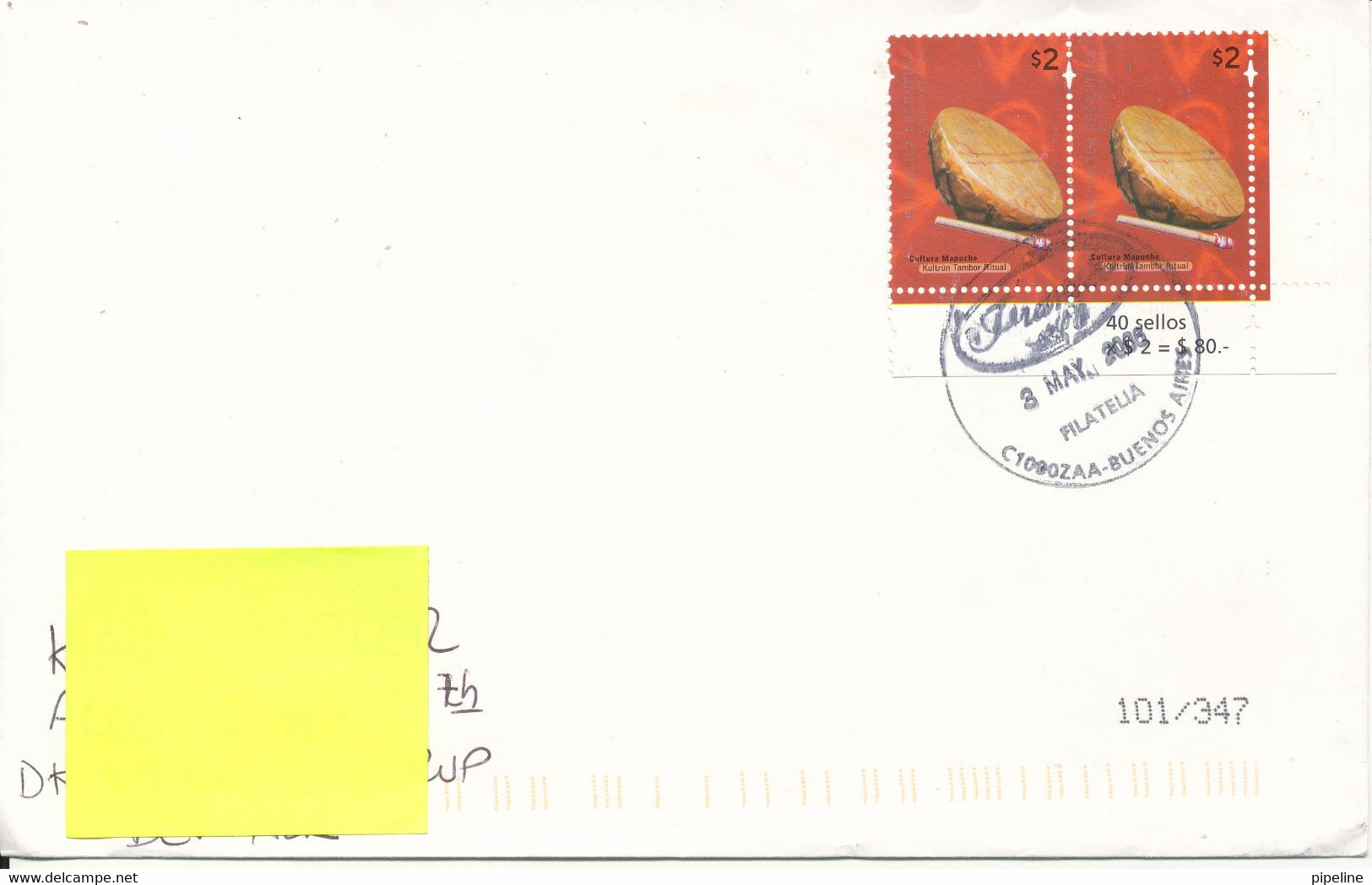 Argentina Cover Sent To Denmark 8-5-2006 Topic Stamps - Lettres & Documents