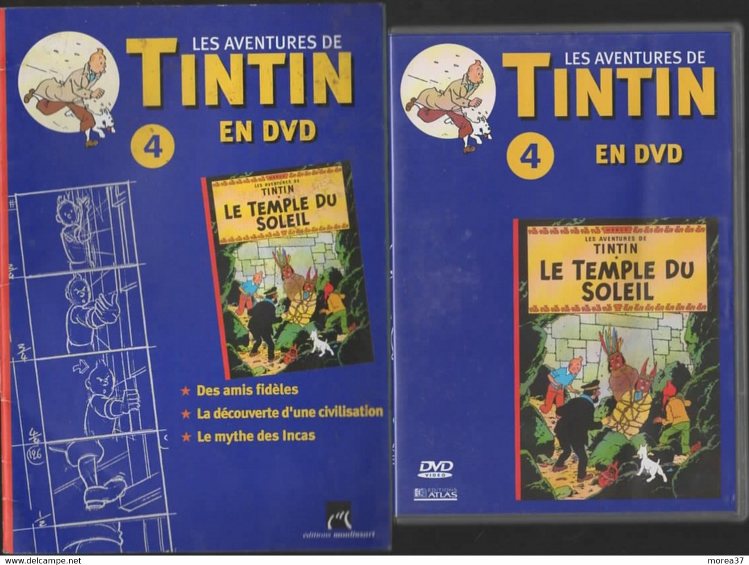 Les Aventures De TINTIN  Le Temple Du Soleil  N°4 Avec Fascicule - Animation