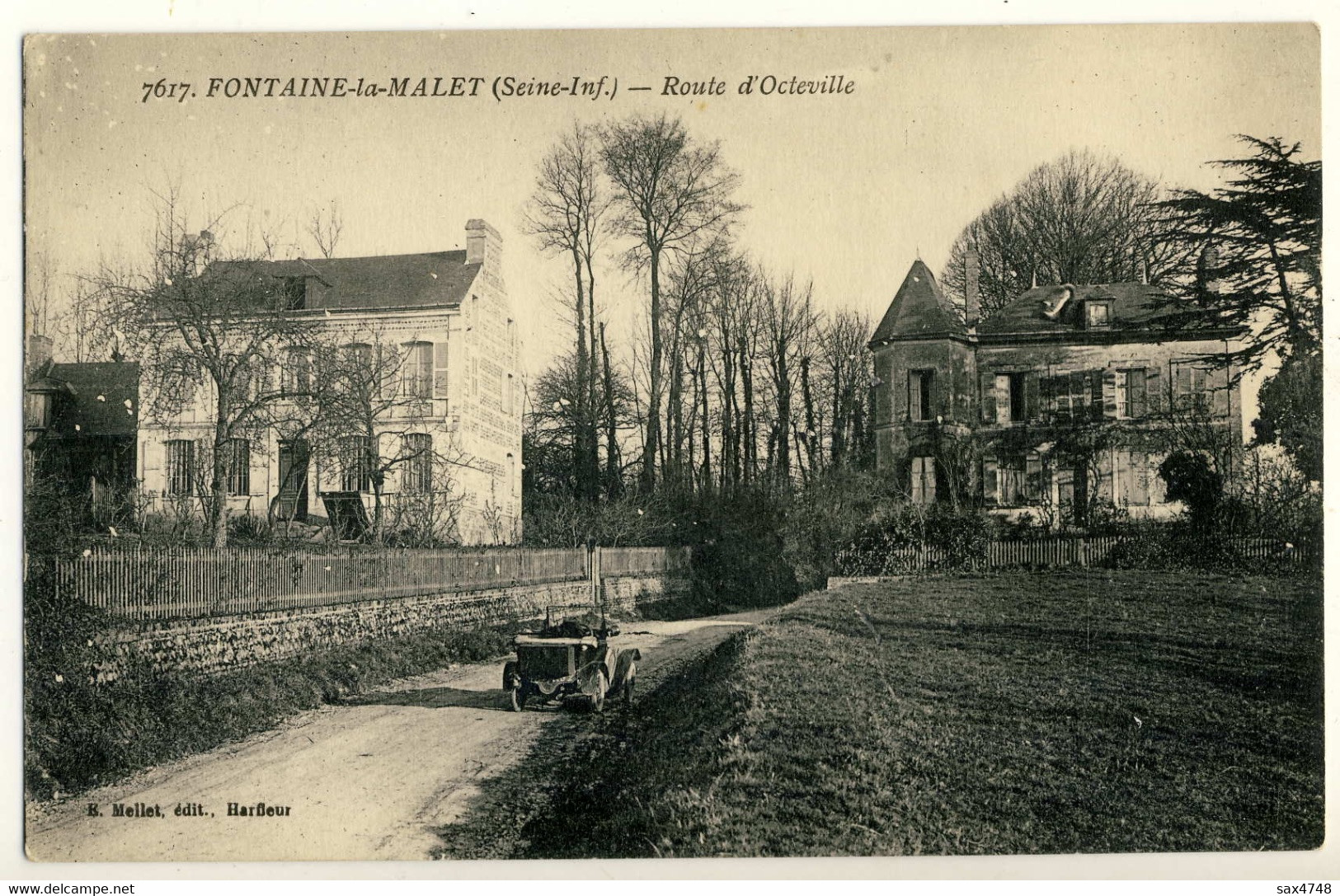 Fontaine La Mallet - Route D'Octeville   - Automobile Ancienne - Autres & Non Classés