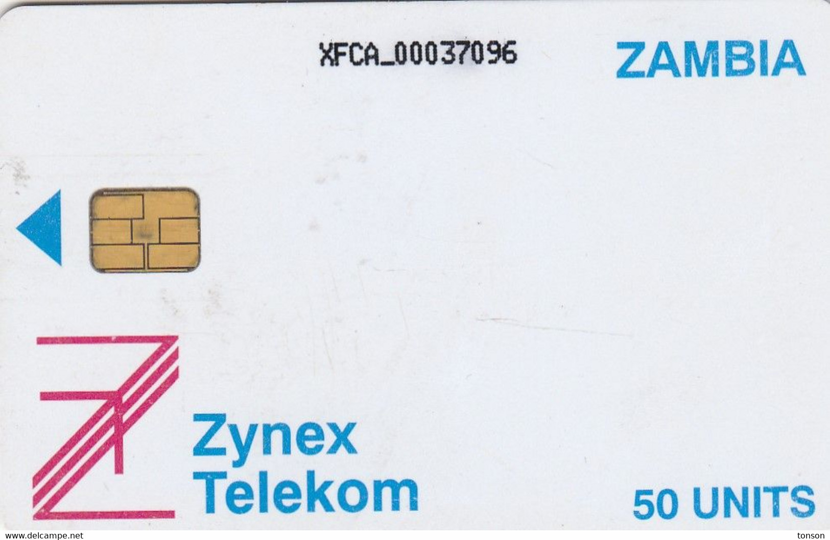 Zambia, ZAM-03, 50 Units, Definitive Card, 2 Scans. - Sambia