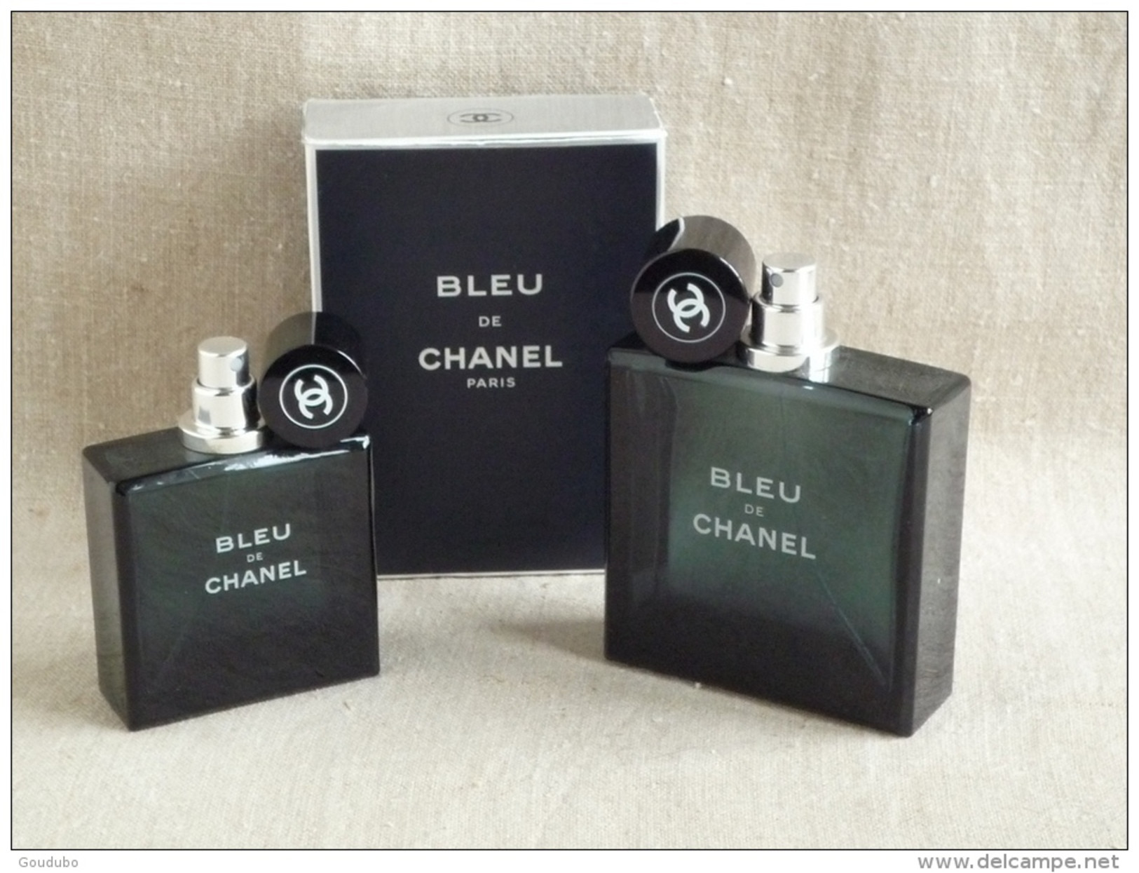 Bleu De Chanel Lot 2 Flacons Vides 100ml Avec Boîte 50ml Sans. Voir Photos. - Flacons (vides)