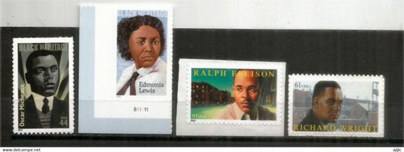 African American Heritage (Edmonia Lewis,première Sculptrice Origine Afro-américaine & Amérindienne,etc) 4 Timbres Neufs - Nuovi