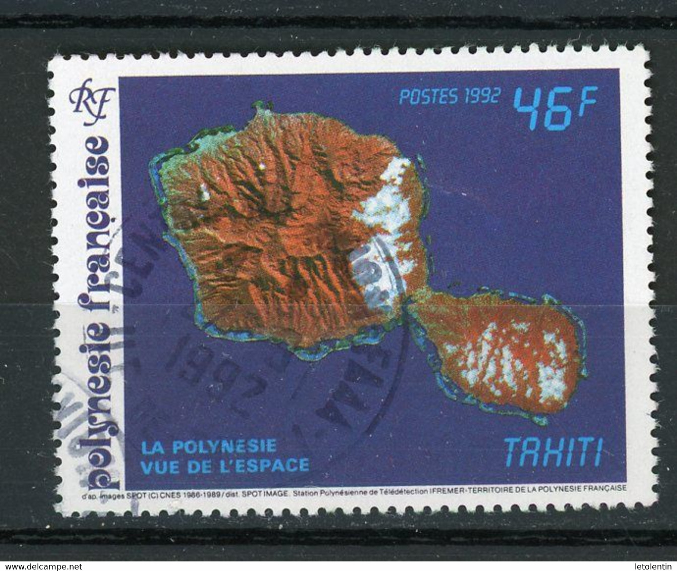 POLYNESIE - LA POLYNESIE VUE DE L'ESPACE - N° Yt 405 Obli. - Used Stamps