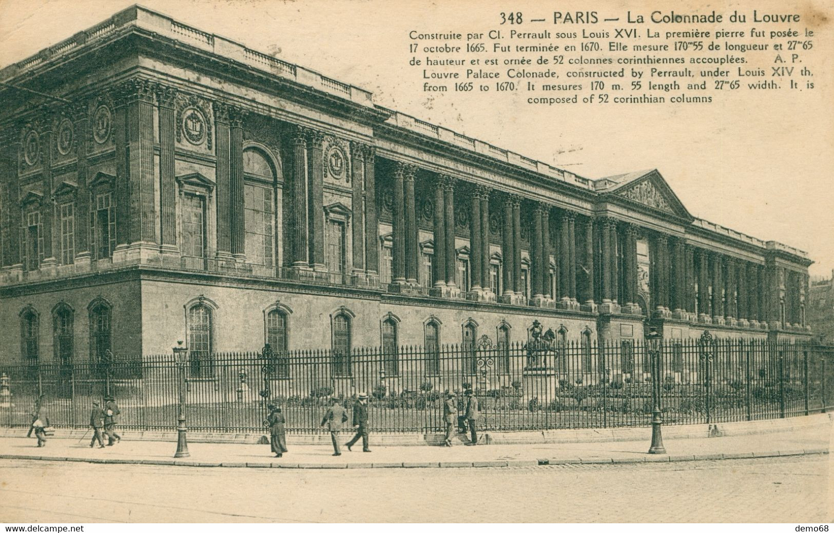 Paris CPA 75  5 cartes Le Louvre Monument Gambetta Colonnade Cour Mobilier du Musée 1905 +++