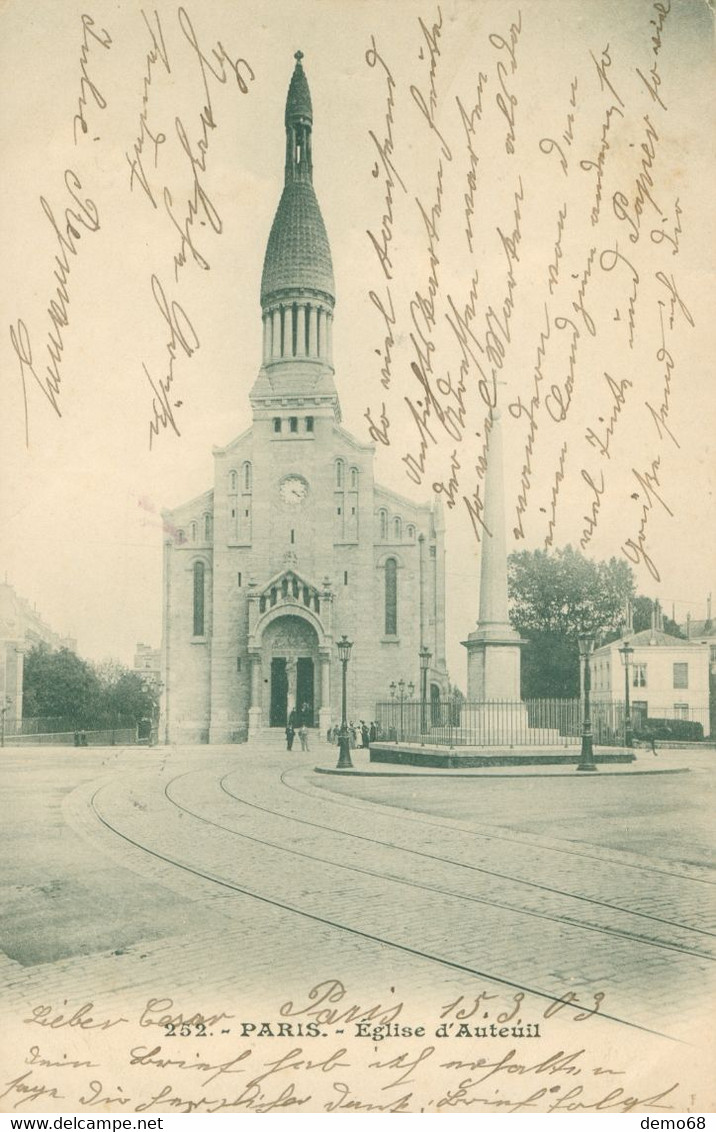 Paris CPA 75 Eglise D'Auteuil Carte Précurseur 1903 - Eglises