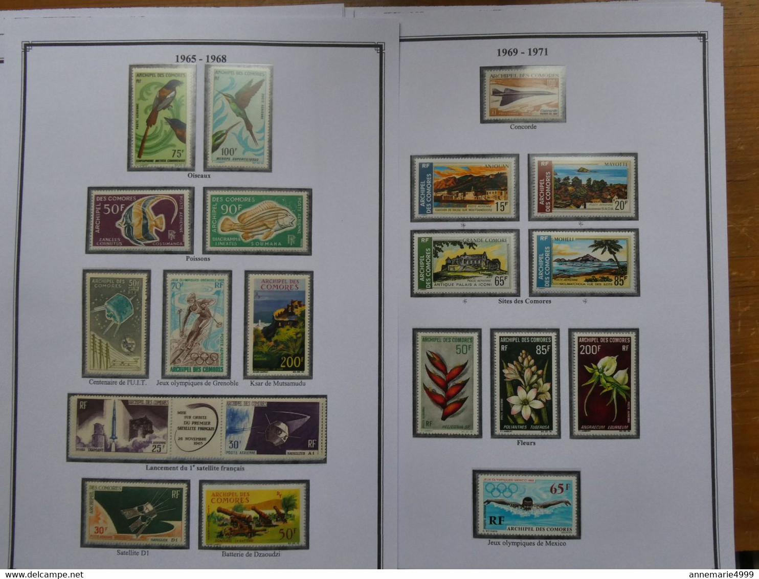 ARCHIPEL DES COMORES Complet Neufs sans charnières exceptés une dizaine de timbres Cote 1200 € Voir commentaire