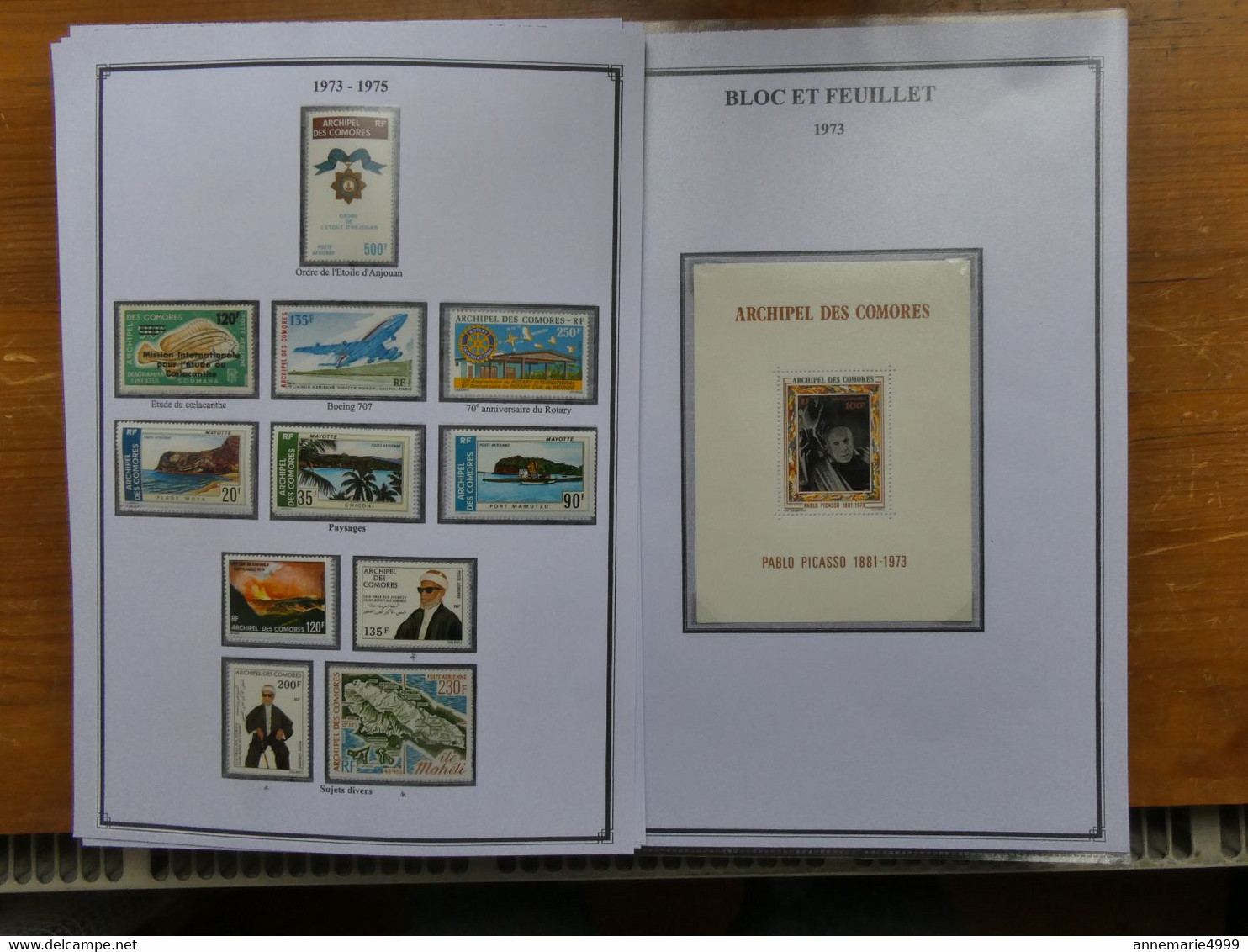 ARCHIPEL DES COMORES Complet Neufs sans charnières exceptés une dizaine de timbres Cote 1200 € Voir commentaire