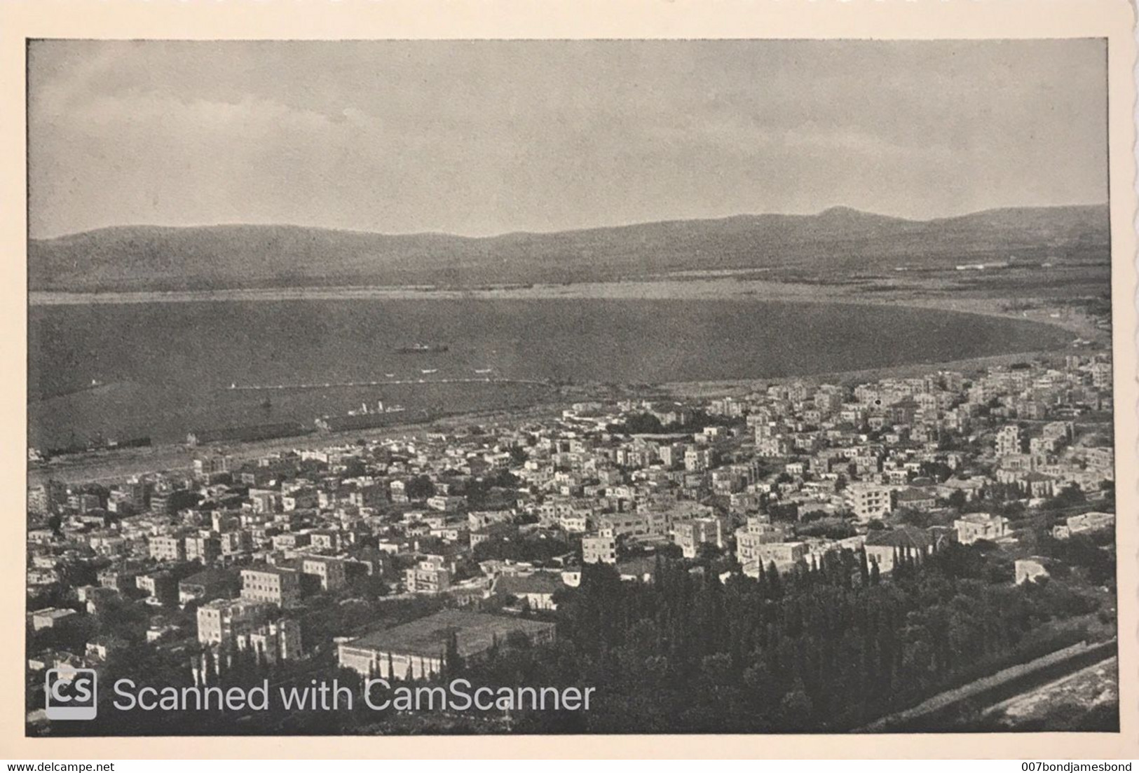 PALESTINE ISRAEL JUDAICA 2ND MACCABIAH 1936 POSTCARD HAIFA SEA VIEW,  PHOTO BY ROBITSCHEK TMUNA EDITION NO.142 - Palestine