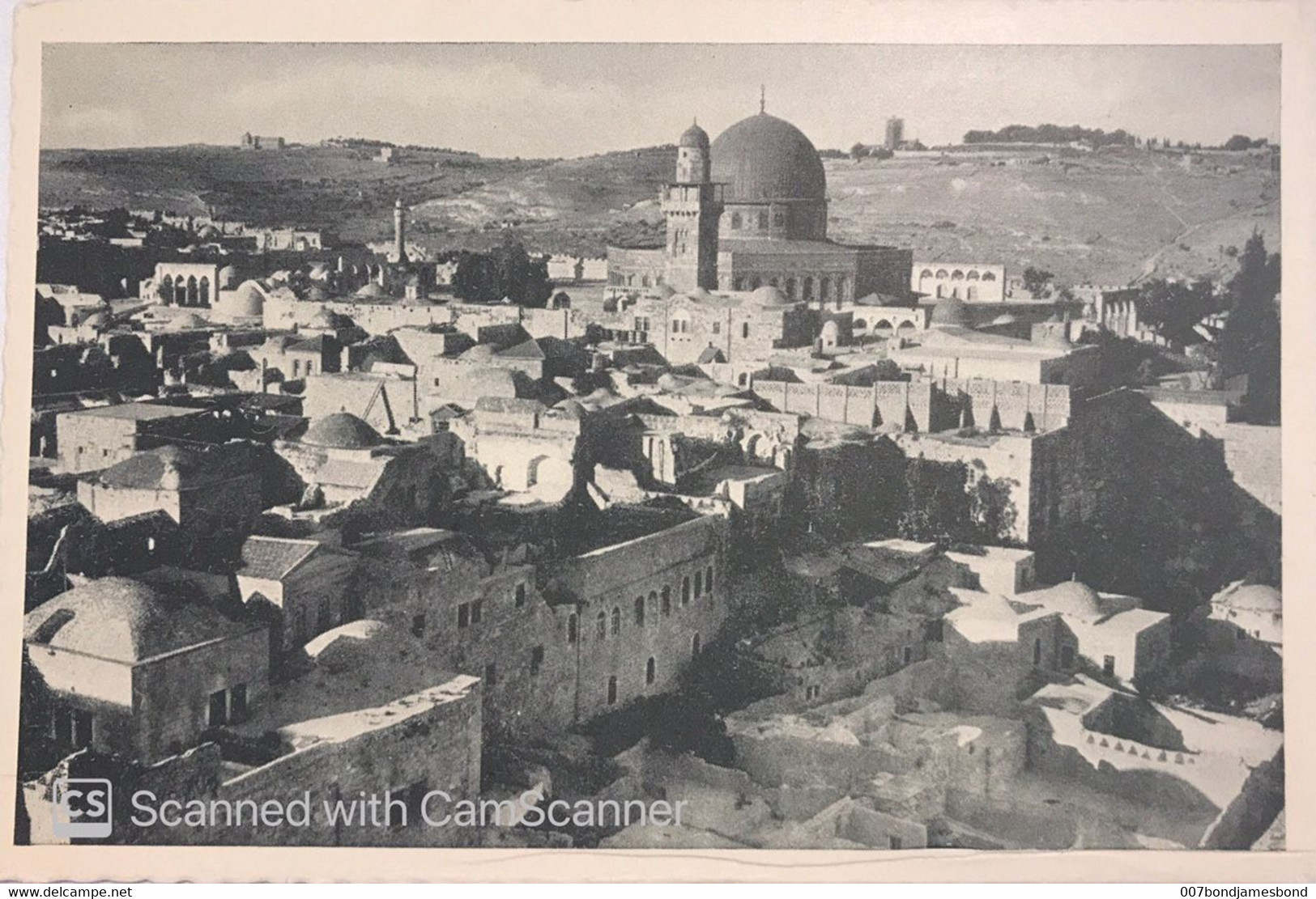 PALESTINE ISRAEL JUDAICA 2ND MACCABIAH 1936 POSTCARD JERUSALEM TEMPLE  AREA,  PHOTO BY ROBITSCHEK TMUNA EDITION NO.114 - Palestine