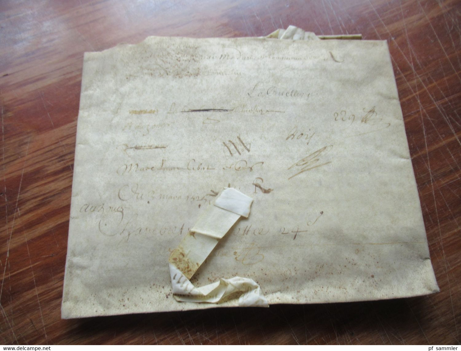 Frankreich Uralter Brief / Dokument Auf Leder ?? 15. Oder 16. Jahrhundert Schnörkelunterschrift Interessant?? - ....-1700: Precursors