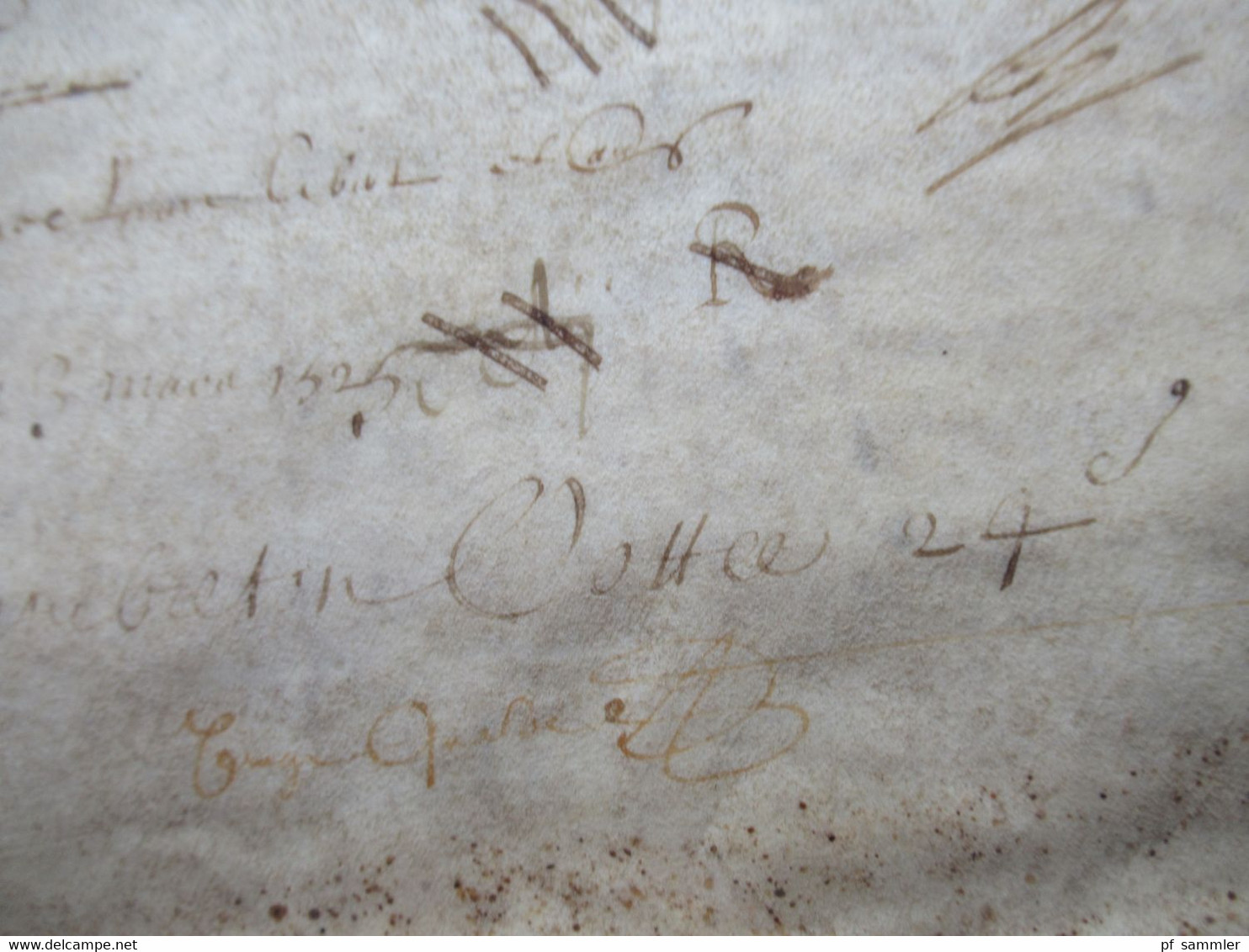 Frankreich Uralter Brief / Dokument Auf Leder ?? 15. Oder 16. Jahrhundert Schnörkelunterschrift Interessant?? - ....-1700: Precursores