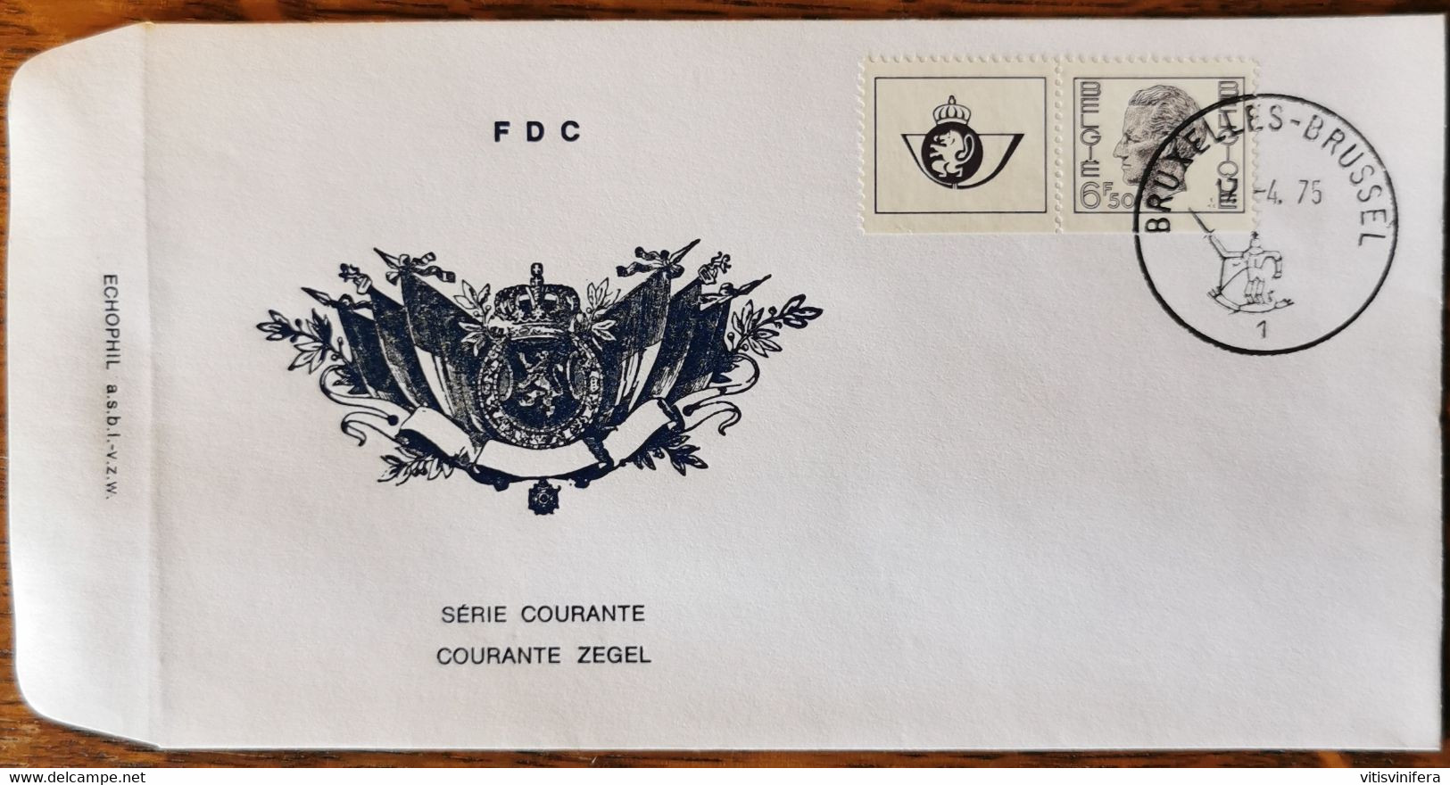 8 FDC Carnets de timbre B12 et B13 de 1975 , COB 1762/64e